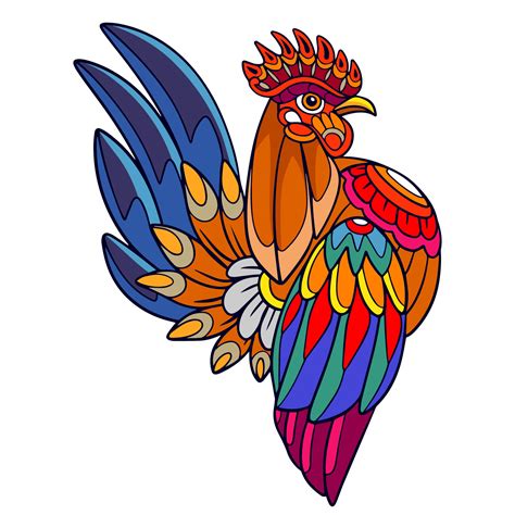 Colorful Sarimanok Drawing .